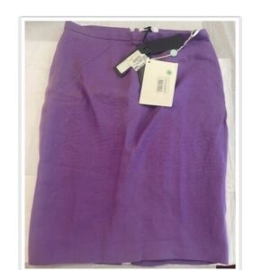 NWT! Versace Hemp Skirt IT 42 Gianni Versace Inside Label PURPLE Pencil MEDUSA